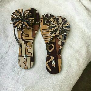 African fabric sandals